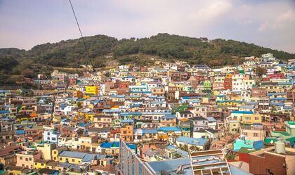 Colorful homes in Busan South Korea
